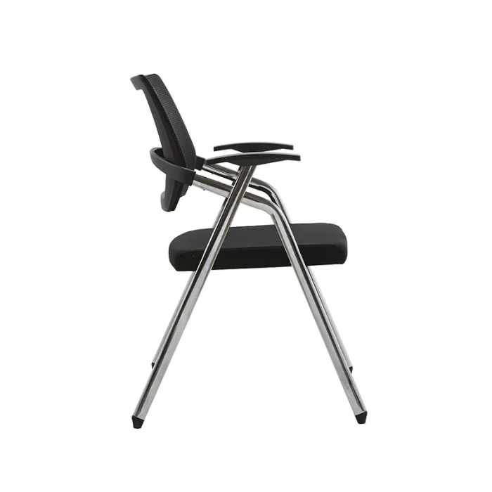 black-fabric-seat-mesh-conference-chair