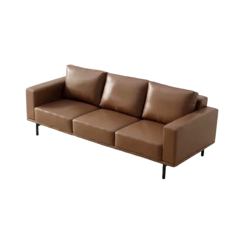 brown-pu-leather-3-seater-sofa-cushions