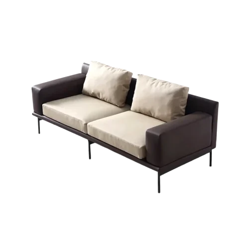 camel-leather-office-sofa-front-view