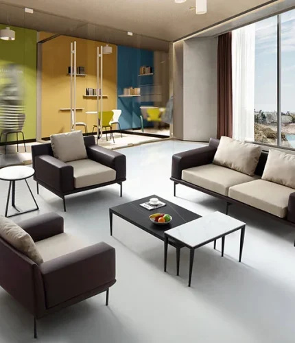 camel-pu-leather-corner-office-sofa
