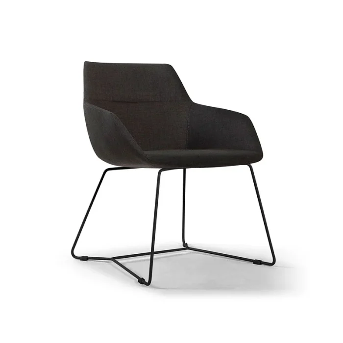 comfortable-black-armchair-with-padded-cushion