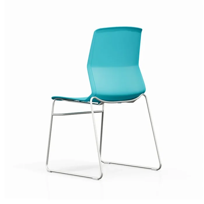 solid-turquoise-plastic-cantilever-chair